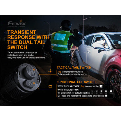 Torcia tattica TK16 V2.0, 3.100 lumen, batteria inclusa