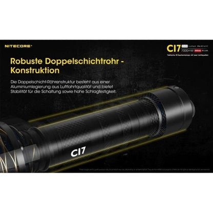 Taktische LED-Taschenlampe CI7, 2'500 Lumen, inkl. Akku