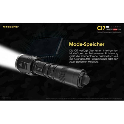 Taktische LED-Taschenlampe CI7, 2'500 Lumen, inkl. Akku