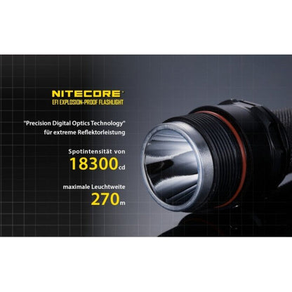 Lampe de poche tactique LED EF1, 830 lumens, sans batterie 
