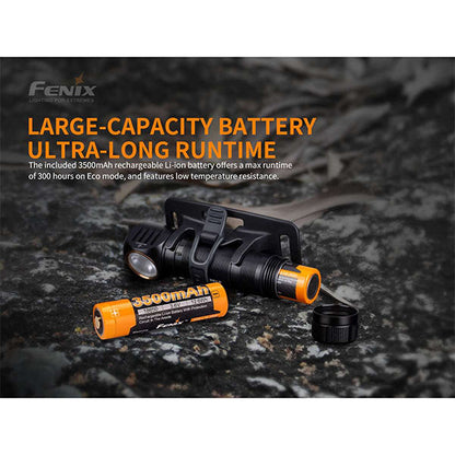 Lampada frontale a LED HM61R, 1.200 lumen, batteria inclusa