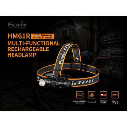 Lampada frontale a LED HM61R, 1.200 lumen, batteria inclusa
