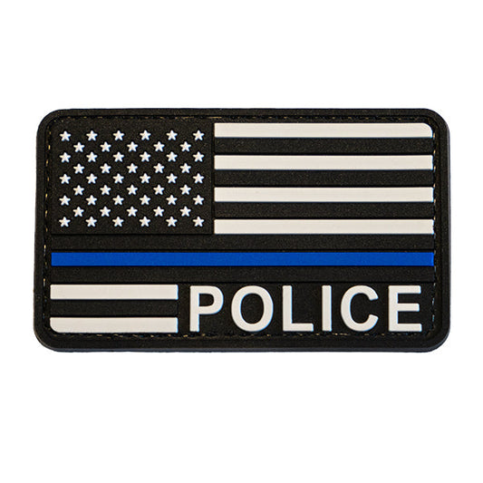Patch moral / Patch Velcro - US FLAG POLICE BLUE LINE