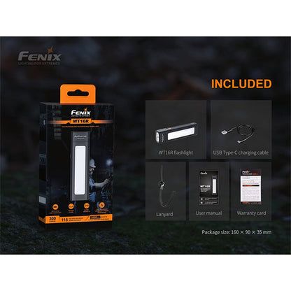 Torcia LED multifunzione WT16R, 300 lumen, batteria inclusa