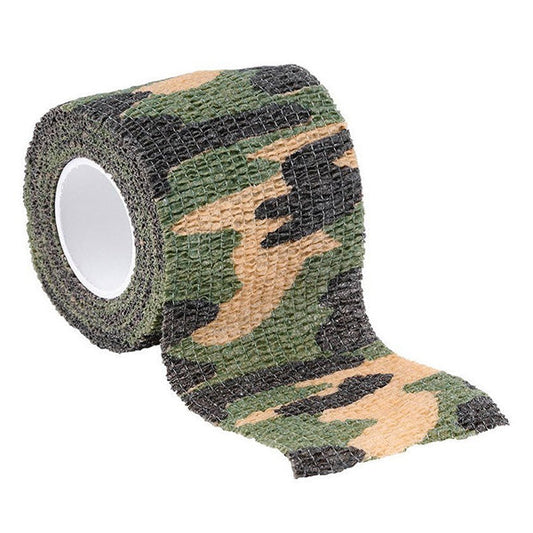 Nastro mimetico, autoadesivo, 5 cm x 4,5 m, effetto bosco 