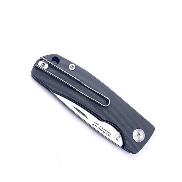 COLTELLI PMP, coltello tascabile slip joint HARMONY, titanio, M390, grigio scuro
