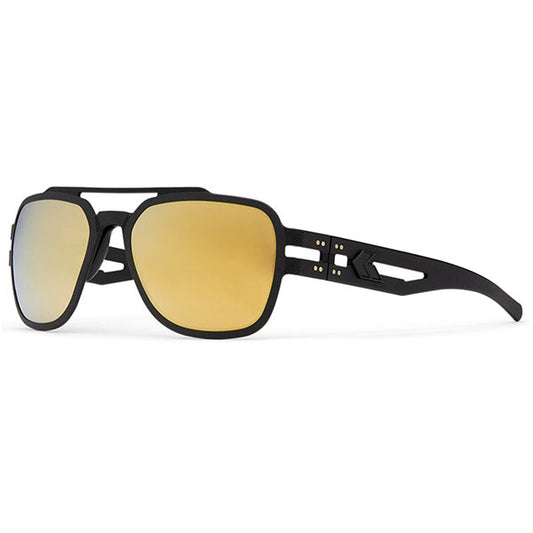 GATORZ Sonnenbrille STARK polarisiert (Rose Polarzied / Gold Mirror / Color: Matte Blackout)
