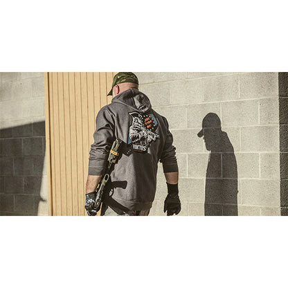 Sweat à capuche GUNVENT STICKUP, gris foncé chiné
