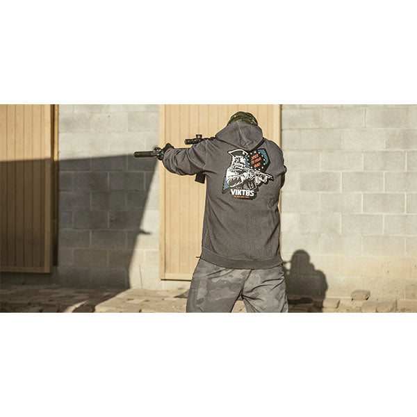 Sweat à capuche GUNVENT STICKUP, gris foncé chiné