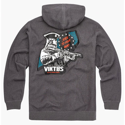 Sweat à capuche GUNVENT STICKUP, gris foncé chiné