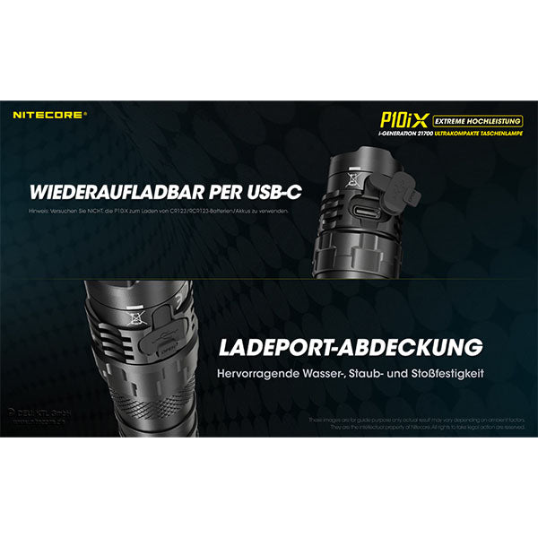 Lampe de poche tactique LED P10iX, 4 000 lumens, batterie incluse