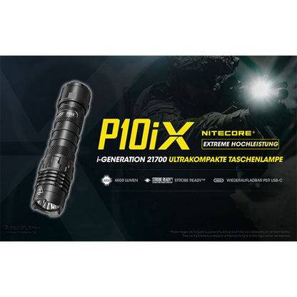 Lampe de poche tactique LED P10iX, 4 000 lumens, batterie incluse