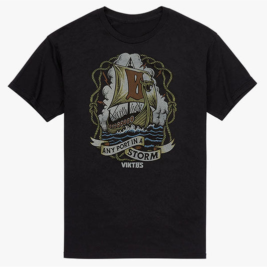 T-shirt TEE ANY PORT, nera