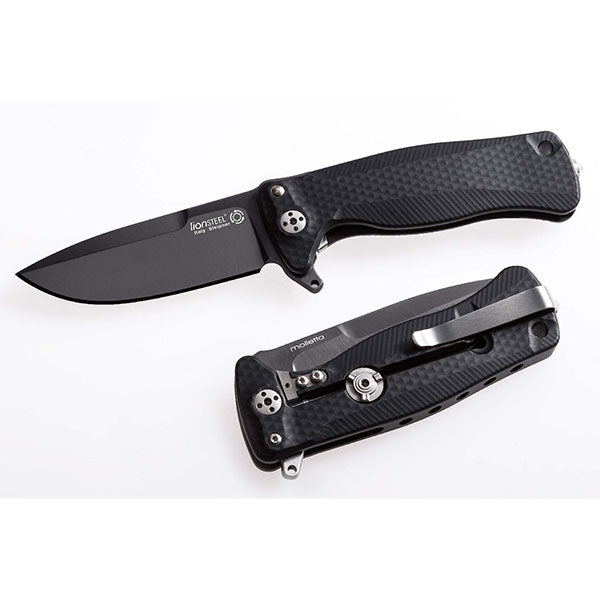 Couteau pliant SR22A BB, manche aluminium, noir