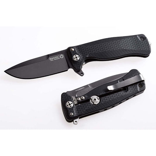Couteau pliant SR22A BB, manche aluminium, noir