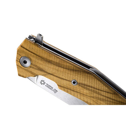 Couteau pliant KUR WOOD, bois d'olivier