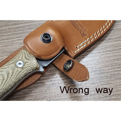 Coltello a lama fissa M4 WOOD, legno di olivo