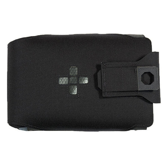 Kit di pronto soccorso individuale orizzontale grande tagliato al laser, nero