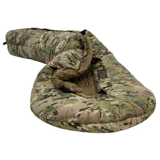 Sacco a pelo in fibra sintetica DEFENCE 4, multicam, taglia L, cerniera centrale