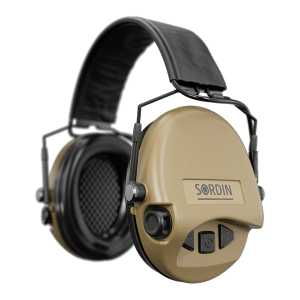 Protection auditive SUPREME MIL AUX, bandeau slim, sable