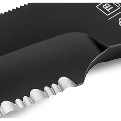 Coltello tattico TB-OUTDOOR MARAUDEUR, lama seghettata, nero