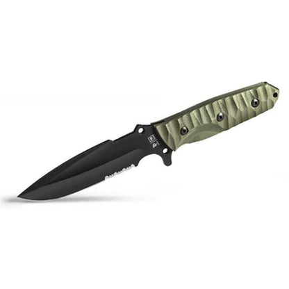 Coltello tattico MARAUDEUR G10, filo seghettato, kaki