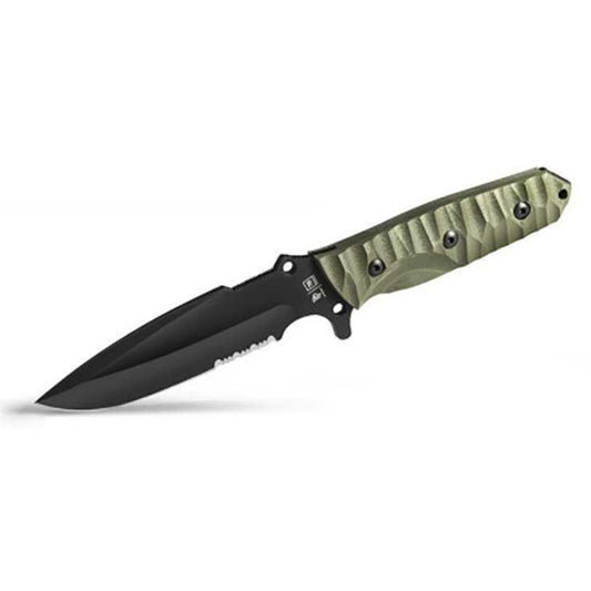 Coltello tattico MARAUDEUR G10, filo seghettato, kaki