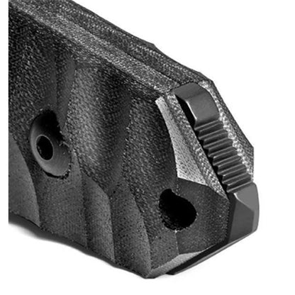 Coltello tattico MARAUDEUR G10, filo seghettato, nero