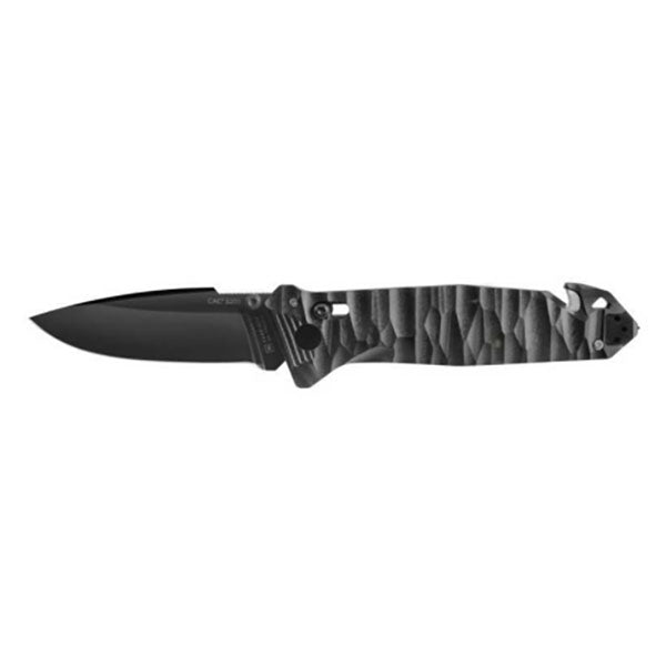 Coltello chiudibile CAC S200, affilatura liscia, nero