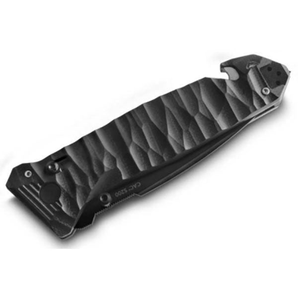 Coltello chiudibile CAC S200, affilatura liscia, nero