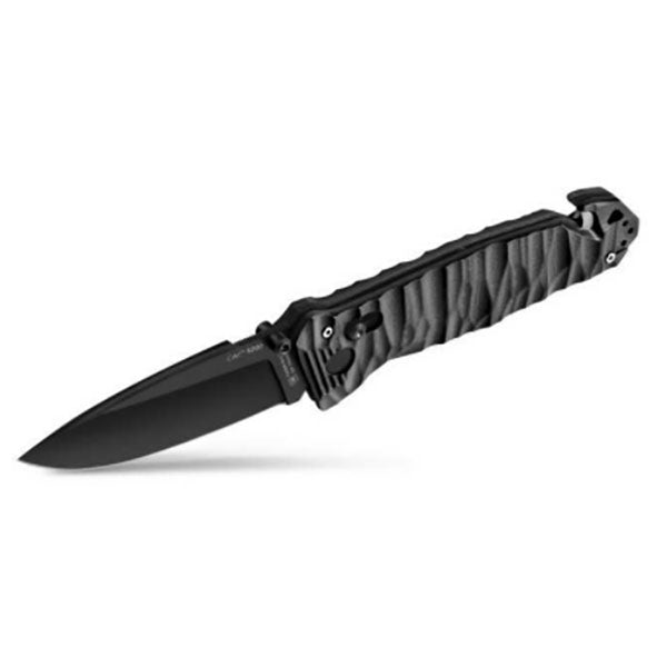 Coltello chiudibile CAC S200, affilatura liscia, nero