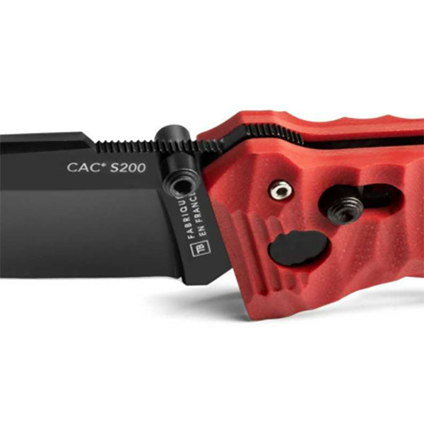 TB-OUTDOOR Klappmesser CAC S200, Glattschliff, G10, red