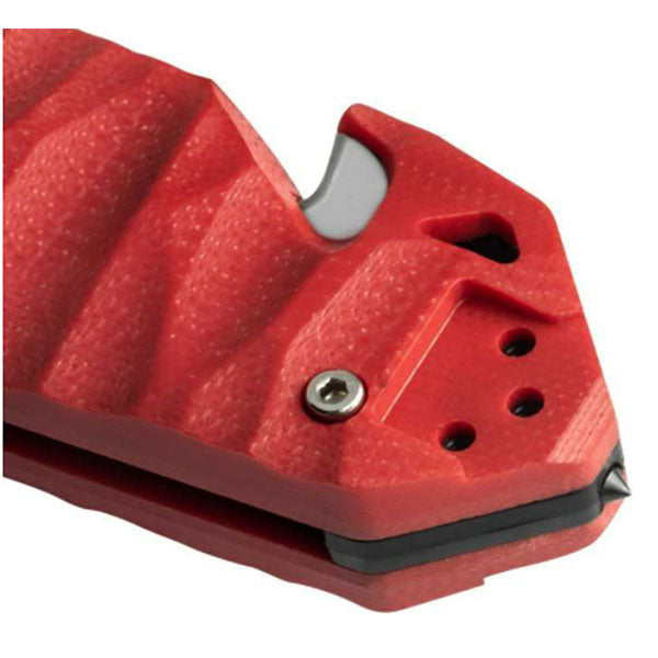 Couteau pliant CAC S200, bord dentelé, G10, rouge