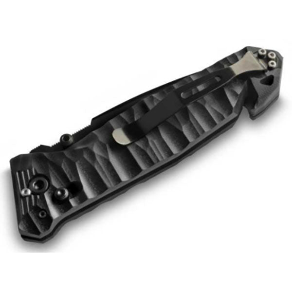 Coltello chiudibile CAC S200, filo seghettato, G10, nero