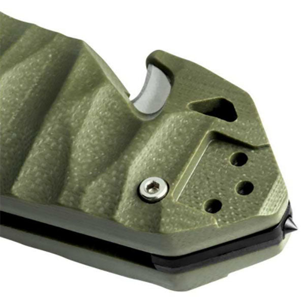 Couteau pliant TB-OUTDOOR CAC S200, lame dentelée, G10, kaki 