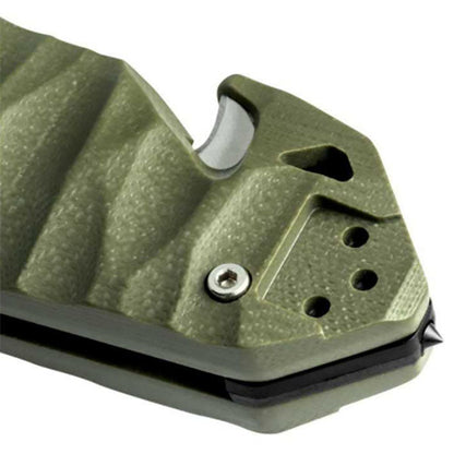 Couteau pliant TB-OUTDOOR CAC S200, lame dentelée, G10, kaki 