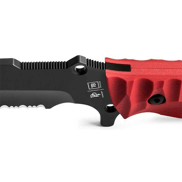 Coltello tattico MARAUDEUR G10, filo seghettato, rosso