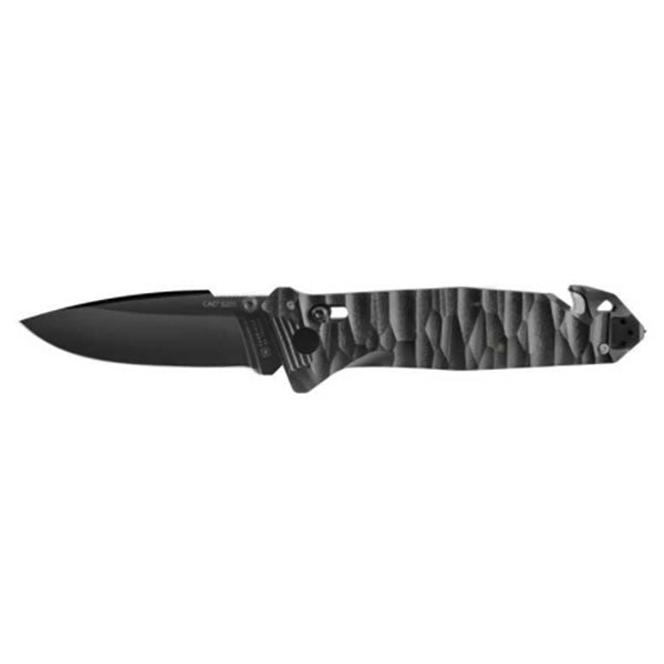 Couteau pliant CAC S200, meulage lisse, G10, noir