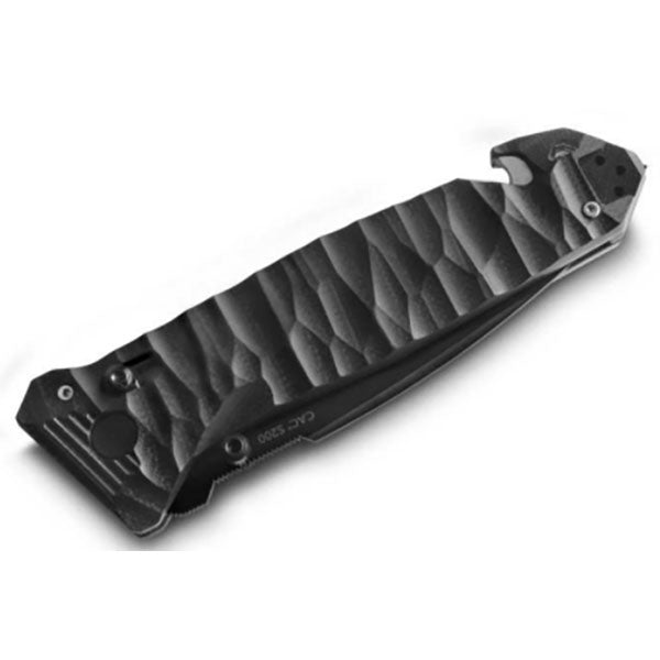 Couteau pliant CAC S200, meulage lisse, G10, noir