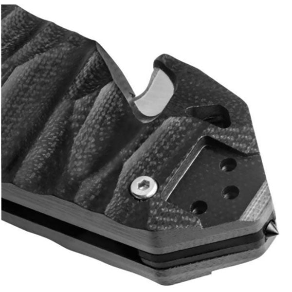 Couteau pliant CAC S200, meulage lisse, G10, noir