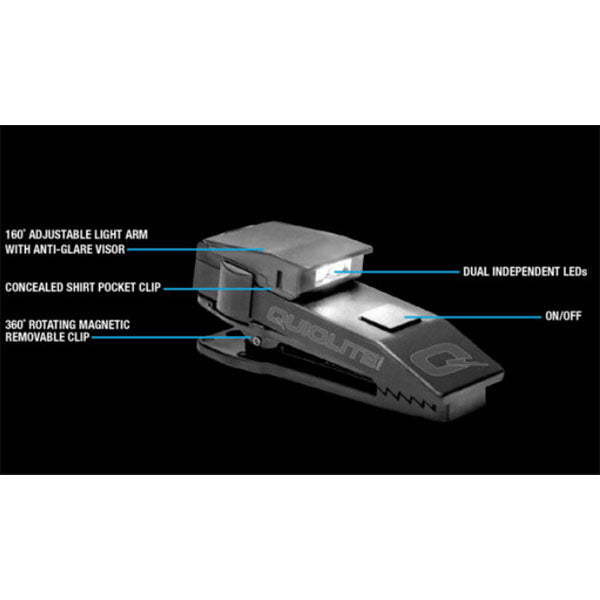 LED vivavoce QUIQLITE PRO, doppio LED bianco, 20 lumen, incluse 2 batterie