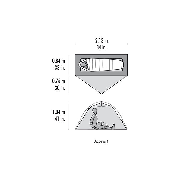 Tenda ultraleggera per una persona ACCESS 1, arancione 