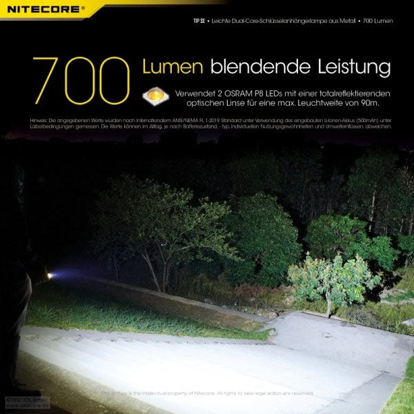 TORCHE LED TIP SE, 700 lumens (batterie incluse), noir