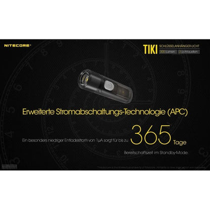 Lampe torche LED NITECORE TIKI LE, 300 lumens (batterie incluse), noire