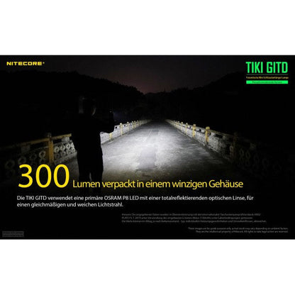TORCHE LED TIKI GITD verte, 300 lumens (batterie incluse)