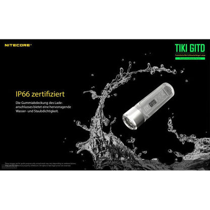 TORCHE LED TIKI GITD verte, 300 lumens (batterie incluse)