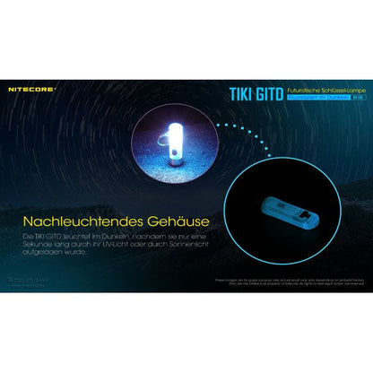 NITECORE LED-TASCHENLAMPE TIKI GITD blau, 300 Lumen (inkl. Akku)