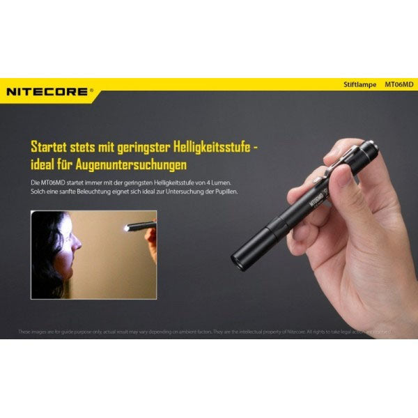 LAMPE DE POCHE LED MT06 MEDICAL - 180 lumens (sans piles)