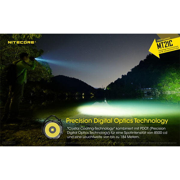 NITECORE LED-TASCHENLAMPE MT21C - 1'000 Lumen (ohne Akku)