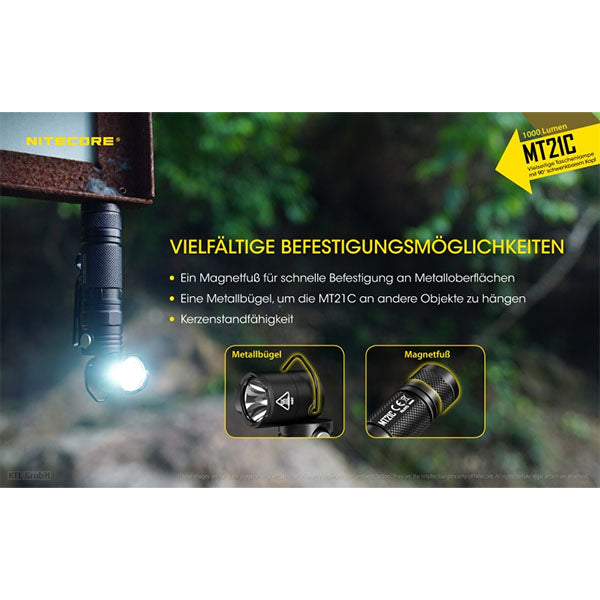 NITECORE LED-TASCHENLAMPE MT21C - 1'000 Lumen (ohne Akku)